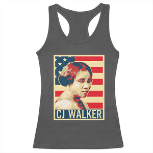 Madam CJ Walker Patriotic Racerback Tank Top Black History Month Gift TS12 Dark Heather Print Your Wear