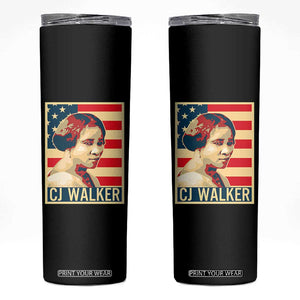 Madam CJ Walker Patriotic Skinny Tumbler Black History Month Gift TS12 Black Print Your Wear