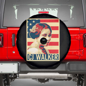 Madam CJ Walker Patriotic Spare Tire Cover Black History Month Gift TS12 Black Print Your Wear