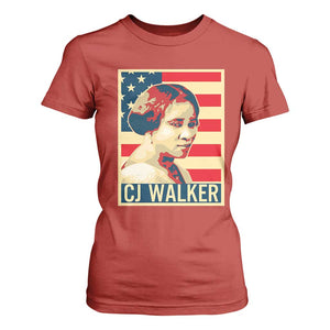 Madam CJ Walker Patriotic T Shirt For Women Black History Month Gift TS12 Red Print Your Wear