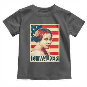 Madam CJ Walker Patriotic Toddler T Shirt Black History Month Gift TS12 Dark Heather Print Your Wear