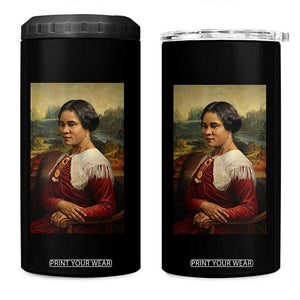 Madam CJ Walker Mona Lisa 4 in 1 Can Cooler Tumbler Black History Month Gift TS12 One Size: 16 oz Black Print Your Wear