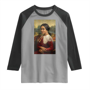 Madam CJ Walker Mona Lisa Raglan Shirt Black History Month Gift TS12 Sport Gray Black Print Your Wear