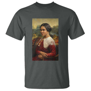 Madam CJ Walker Mona Lisa T Shirt Black History Month Gift TS12 Dark Heather Print Your Wear