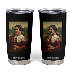 Madam CJ Walker Mona Lisa Tumbler Cup Black History Month Gift TS12 Black Print Your Wear