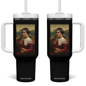 Madam CJ Walker Mona Lisa Tumbler With Handle Black History Month Gift TS12 One Size: 40 oz Black Print Your Wear