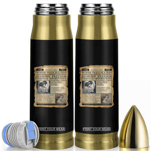 Madam CJ Walker Vintage Newspaper Style Bullet Tumbler Economic Freedom Through Opportunity TS12 Black Print Your Wear