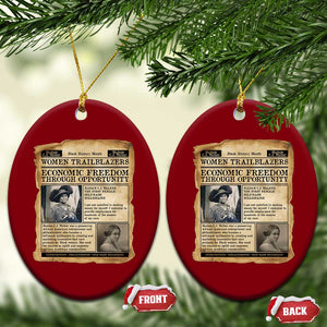 Madam CJ Walker Vintage Newspaper Style Ceramic Ornament Economic Freedom Through Opportunity TS12 Print Your Wear