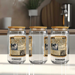 Madam CJ Walker Vintage Newspaper Style Glass Can Economic Freedom Through Opportunity TS12 Print Your Wear