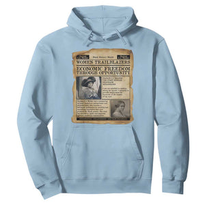 Madam CJ Walker Vintage Newspaper Style Hoodie Economic Freedom Through Opportunity TS12 Light Blue Print Your Wear