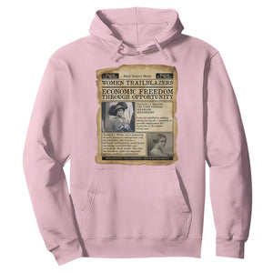 Madam CJ Walker Vintage Newspaper Style Hoodie Economic Freedom Through Opportunity TS12 Light Pink Print Your Wear