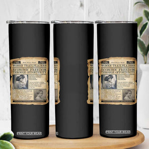 Madam CJ Walker Vintage Newspaper Style Skinny Tumbler Economic Freedom Through Opportunity TS12 Print Your Wear