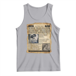 Madam CJ Walker Vintage Newspaper Style Tank Top Economic Freedom Through Opportunity TS12 Athletic Heather Print Your Wear