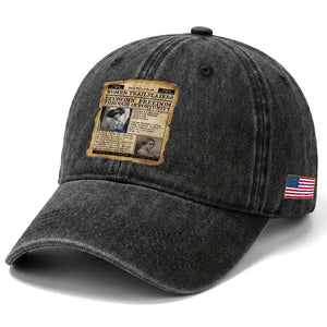 Madam CJ Walker Vintage Newspaper Style Washed Cotton Baseball Cap Economic Freedom Through Opportunity TS12 Print Your Wear