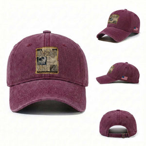 Madam CJ Walker Vintage Newspaper Style Washed Cotton Baseball Cap Economic Freedom Through Opportunity TS12 Washed Cap Universal Fit Burgundy Print Your Wear