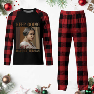 Madam CJ Walker Keep Going Retro Poster Plaid Pajama Set Black History Month Gift TS12 Buffalo Plaid Print Your Wear
