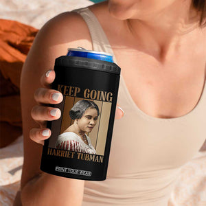 Madam CJ Walker Keep Going Retro Poster 4 in 1 Can Cooler Tumbler Black History Month Gift TS12 Print Your Wear