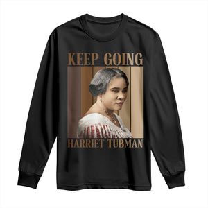 Madam CJ Walker Keep Going Retro Poster Long Sleeve Shirt Black History Month Gift TS12 Black Print Your Wear