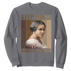 Madam CJ Walker Keep Going Retro Poster Sweatshirt Black History Month Gift TS12 Charcoal Print Your Wear