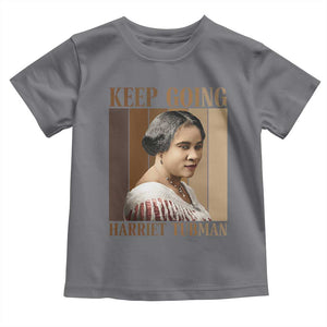 Madam CJ Walker Keep Going Retro Poster Toddler T Shirt Black History Month Gift TS12 Charcoal Print Your Wear