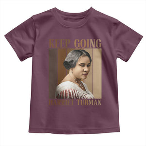 Madam CJ Walker Keep Going Retro Poster Toddler T Shirt Black History Month Gift TS12 Maroon Print Your Wear