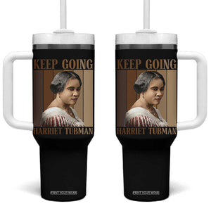 Madam CJ Walker Keep Going Retro Poster Tumbler With Handle Black History Month Gift TS12 One Size: 40 oz Black Print Your Wear