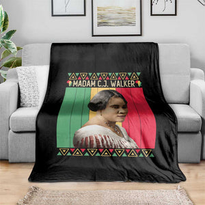 Madam CJ Walker Retro Sunset Throw Blanket Strong Black Woman Leader TS12 Print Your Wear
