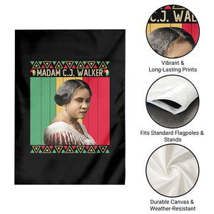 Madam CJ Walker Retro Sunset Garden Flag Strong Black Woman Leader TS12 Print Your Wear