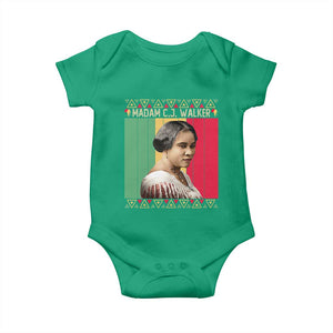Madam CJ Walker Retro Sunset Baby Onesie Strong Black Woman Leader TS12 Irish Green Print Your Wear