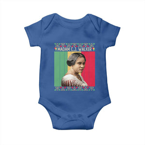 Madam CJ Walker Retro Sunset Baby Onesie Strong Black Woman Leader TS12 Royal Blue Print Your Wear