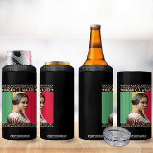 Madam CJ Walker Retro Sunset 4 in 1 Can Cooler Tumbler Strong Black Woman Leader TS12 Print Your Wear