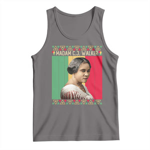 Madam CJ Walker Retro Sunset Tank Top Strong Black Woman Leader TS12 Deep Heather Print Your Wear