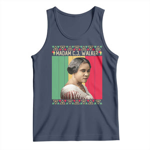Madam CJ Walker Retro Sunset Tank Top Strong Black Woman Leader TS12 Navy Print Your Wear