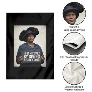 Madam CJ Walker Quote Garden Flag I Got My Start By Giving Myself A Start TS12 Print Your Wear