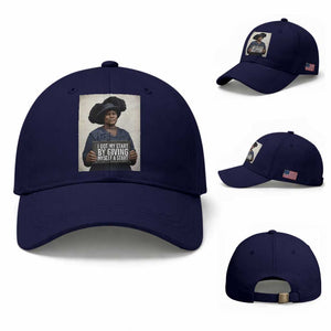Madam CJ Walker Quote Baseball Cap I Got My Start By Giving Myself A Start TS12 Baseball Cap Universal Fit Dark Blue Print Your Wear
