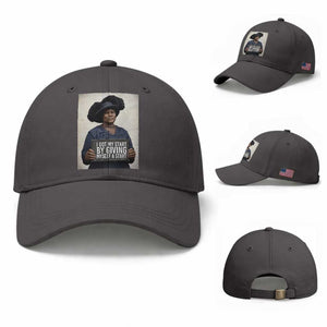 Madam CJ Walker Quote Baseball Cap I Got My Start By Giving Myself A Start TS12 Baseball Cap Universal Fit Dark Gray Print Your Wear