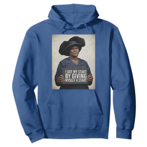 Madam CJ Walker Quote Hoodie I Got My Start By Giving Myself A Start TS12 Royal Blue Print Your Wear