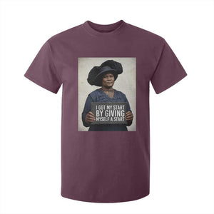 Madam CJ Walker Quote T Shirt For Kid I Got My Start By Giving Myself A Start TS12 Maroon Print Your Wear