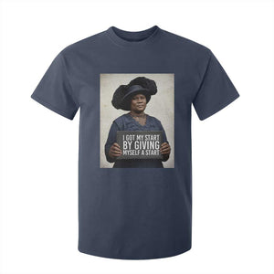 Madam CJ Walker Quote T Shirt For Kid I Got My Start By Giving Myself A Start TS12 Navy Print Your Wear