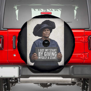 Madam CJ Walker Quote Spare Tire Cover I Got My Start By Giving Myself A Start TS12 Black Print Your Wear