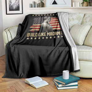 Build Like Madam CJ Walker Throw Blanket Black History Month Gift TS12 Print Your Wear