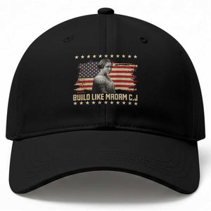 Build Like Madam CJ Walker Baseball Cap Black History Month Gift TS12 Print Your Wear