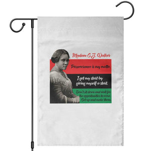 Madam CJ Walker Garden Flag Women Empowerment Inspirational Quote TS12 White Print Your Wear