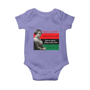 Madam CJ Walker Baby Onesie Women Empowerment Inspirational Quote TS12 Violet Print Your Wear