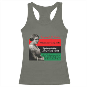 Madam CJ Walker Racerback Tank Top Women Empowerment Inspirational Quote TS12 Military Green Print Your Wear