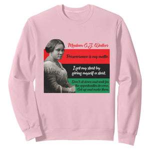 Madam CJ Walker Sweatshirt Women Empowerment Inspirational Quote TS12 Light Pink Print Your Wear