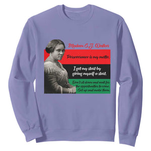 Madam CJ Walker Sweatshirt Women Empowerment Inspirational Quote TS12 Violet Print Your Wear