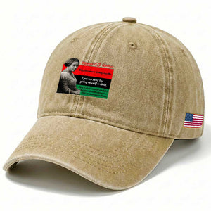 Madam CJ Walker Washed Cotton Baseball Cap Women Empowerment Inspirational Quote TS12 Print Your Wear