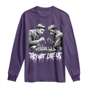 MLK And Malcolm X Long Sleeve Shirt They Not Like Us African American Heritage Gift TS12 Purple Print Your Wear