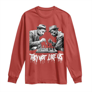 MLK And Malcolm X Long Sleeve Shirt They Not Like Us African American Heritage Gift TS12 Red Print Your Wear